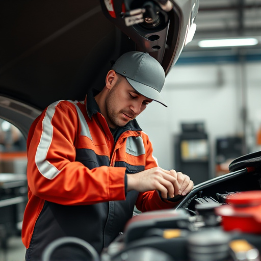 auto technician working