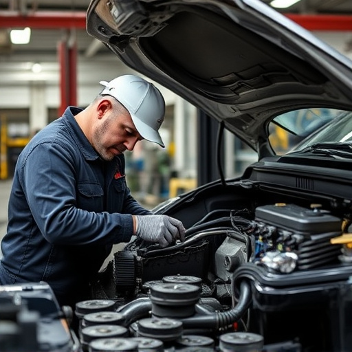auto technician working