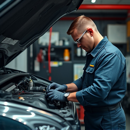 auto technician working