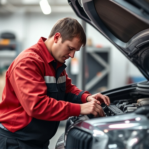 auto technician working