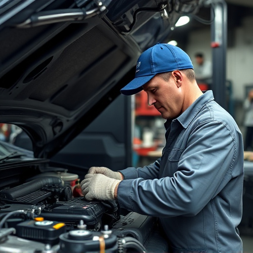 auto technician working