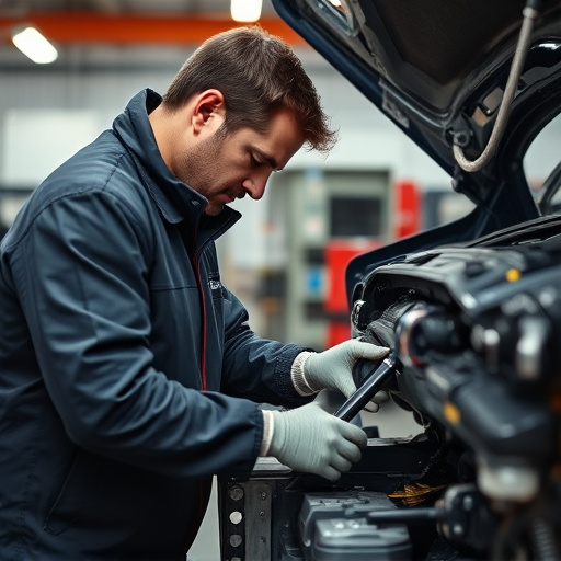 auto technician working