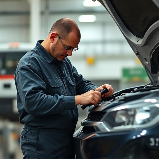 auto technician working