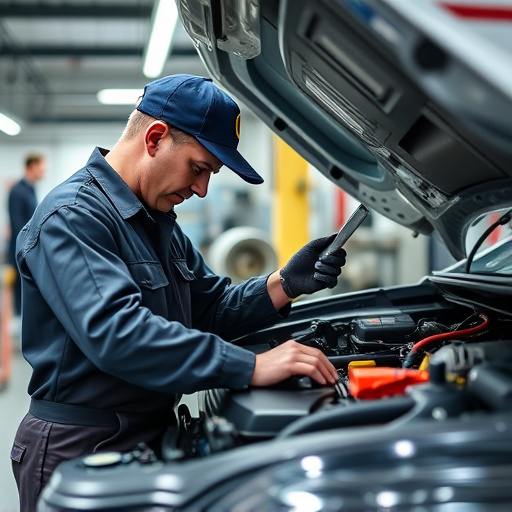 auto technician working
