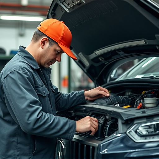 auto technician working