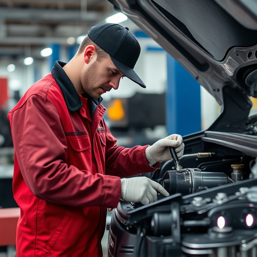 auto technician working