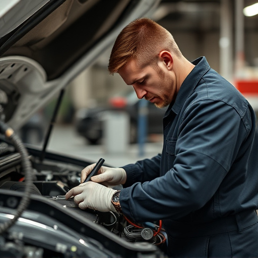 auto technician working