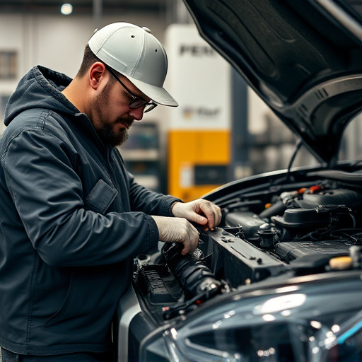 auto technician working