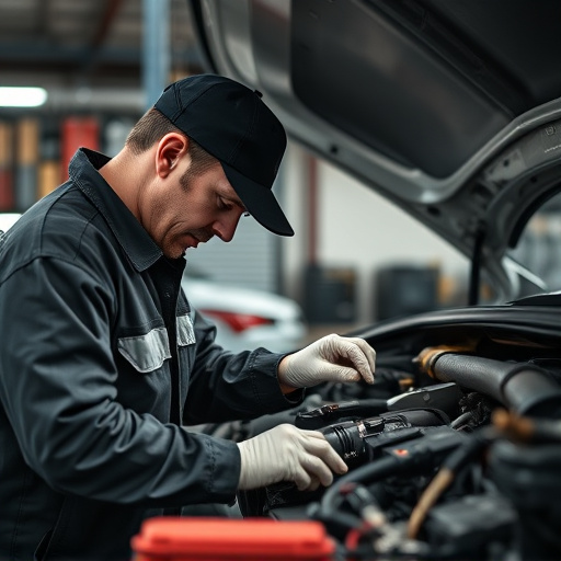 auto technician working