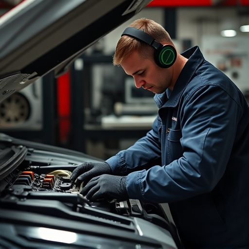 auto technician working
