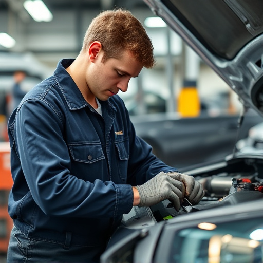 auto technician working