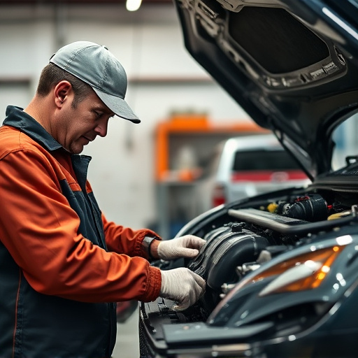 auto technician working