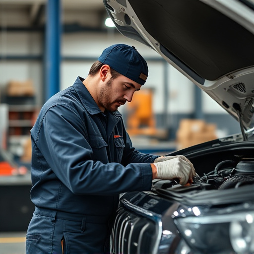 auto technician working