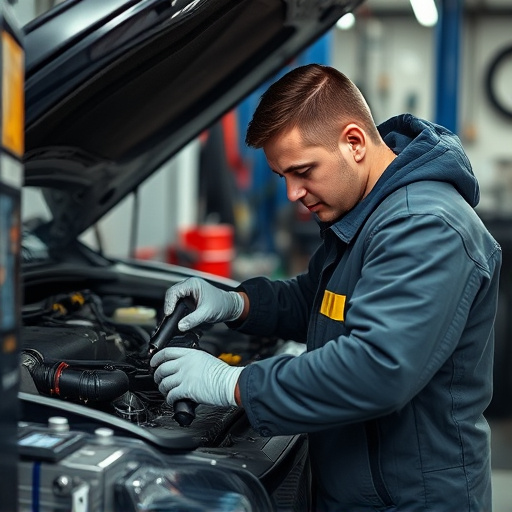 auto technician working