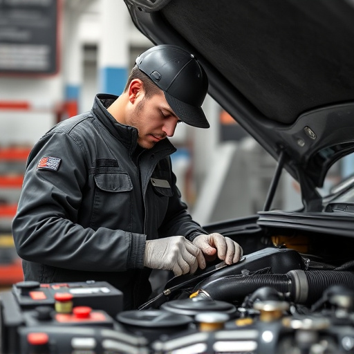 auto technician working