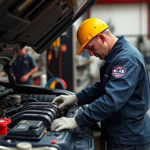 auto technician working
