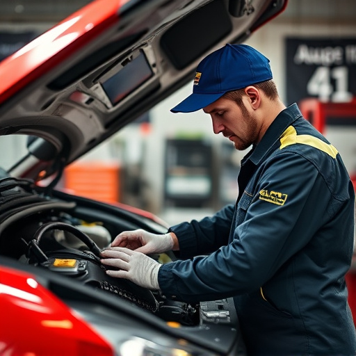 auto technician working