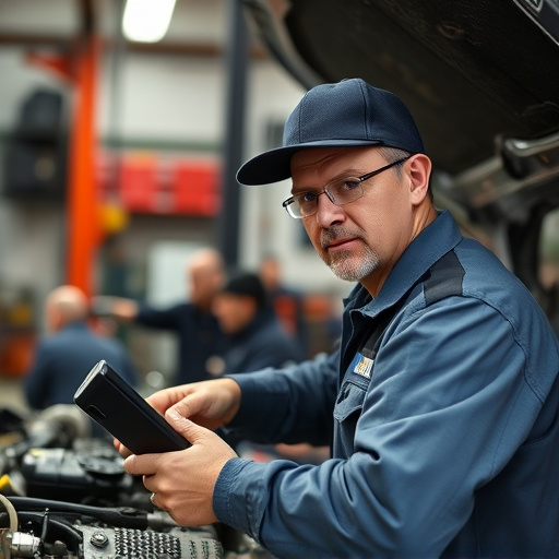 auto technician working
