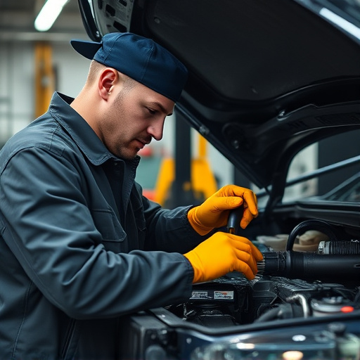 auto technician working