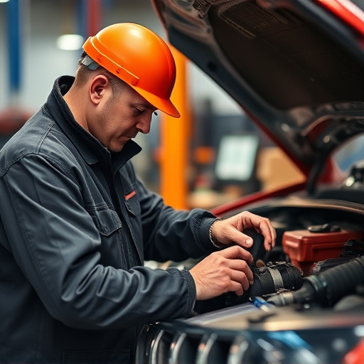 auto technician working