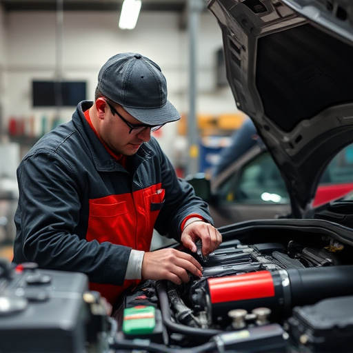 auto technician working