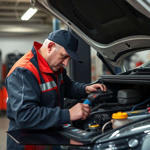 auto technician working