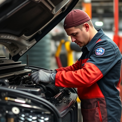 auto technician working