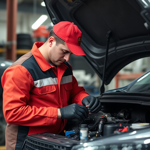 auto technician working