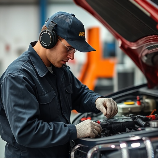 auto technician working