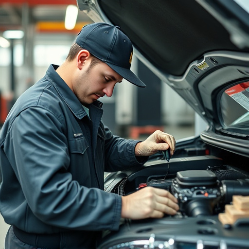 auto technician working