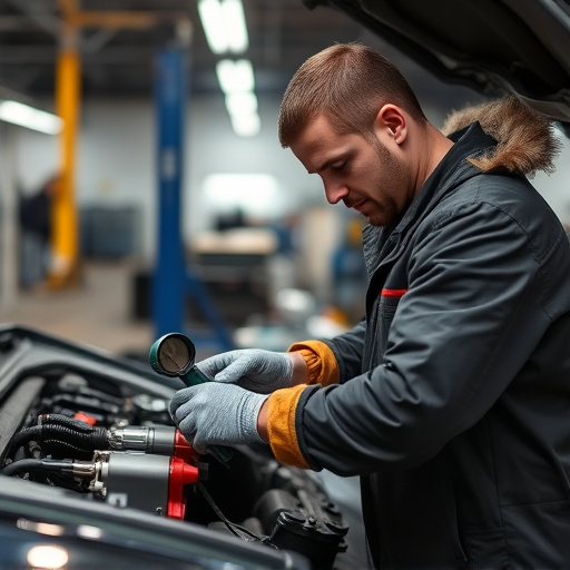 auto technician working