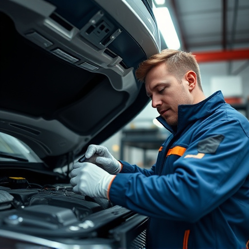 auto technician working
