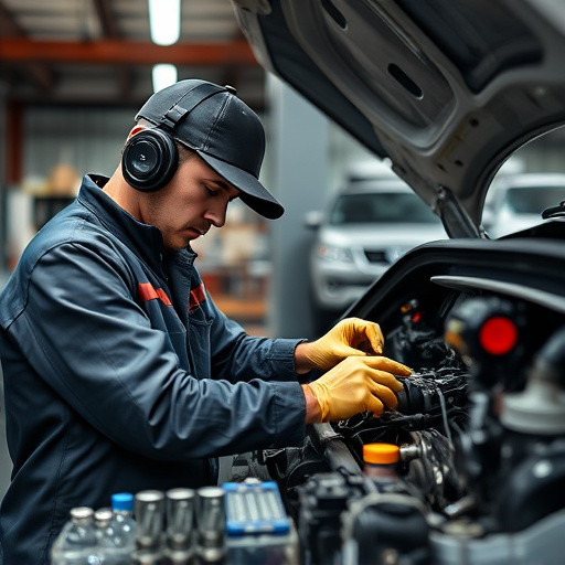 auto technician working