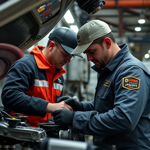 auto technician working