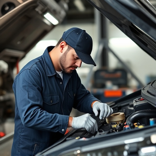 auto technician working