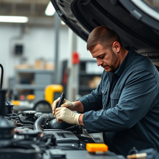 auto technician working