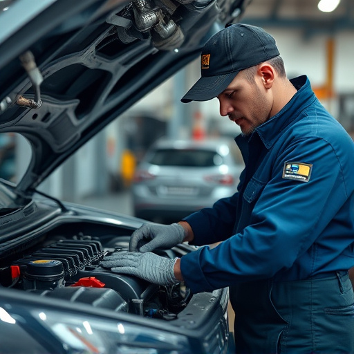 auto technician working