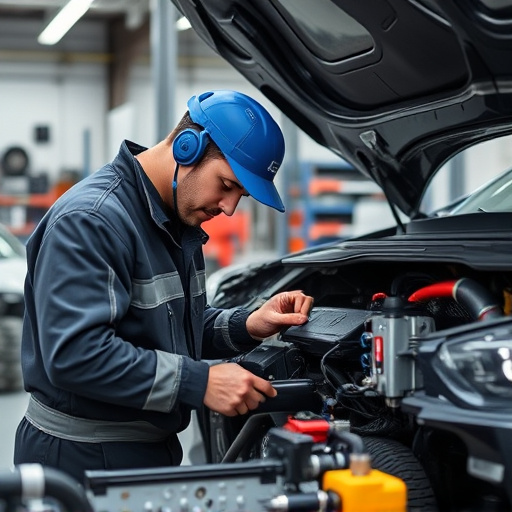 auto technician working