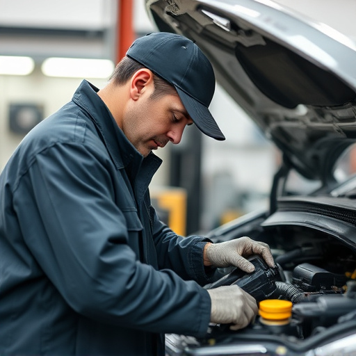 auto technician working