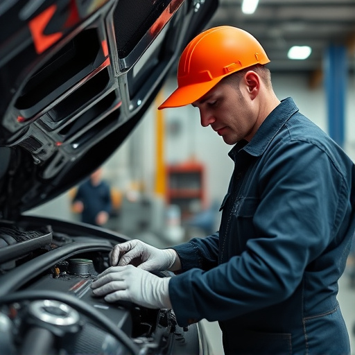 auto technician working