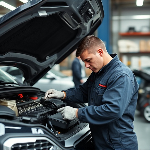 auto technician working