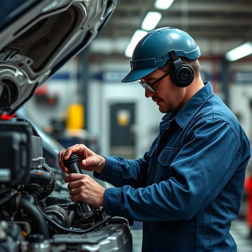 auto technician working