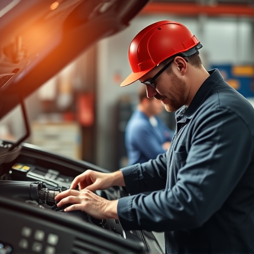 auto technician working