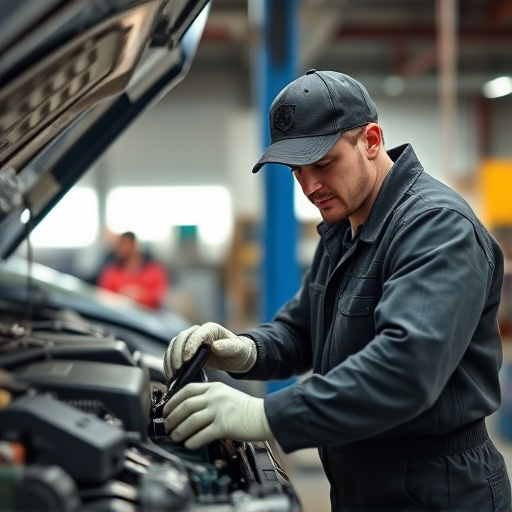 auto technician working