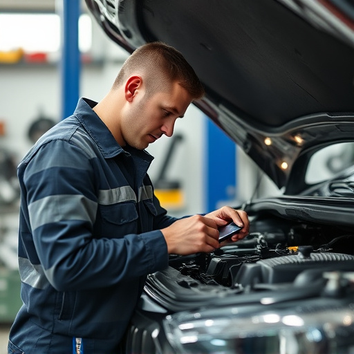 auto technician working