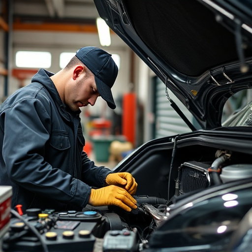 auto technician working