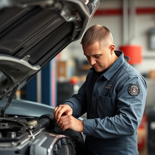 auto technician working