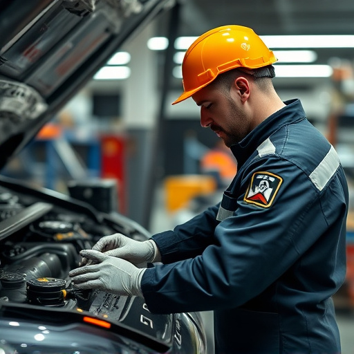 auto technician working