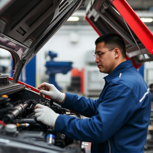 auto technician working
