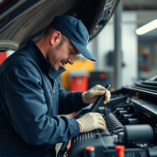 auto technician working